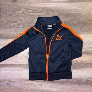 Puma Navy and Orange Zip-Up Jacket
